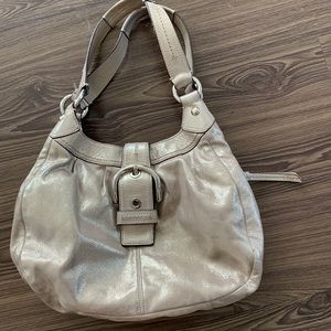Sparkly Tan Coach purse